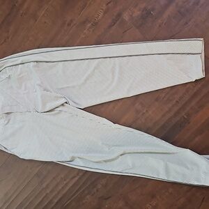 Athleta Womens Green and White Striped Brooklyn Dress Pants 12 T
